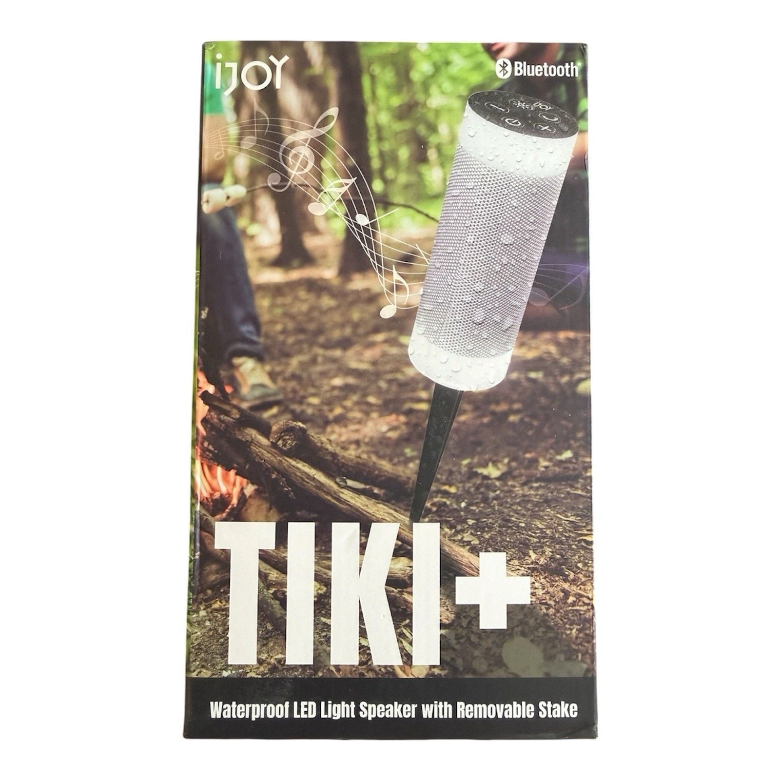 iJOY TIKI+ Waterproof Bluetooth LED Light Speaker Removable Stake FM Radio NEW 1