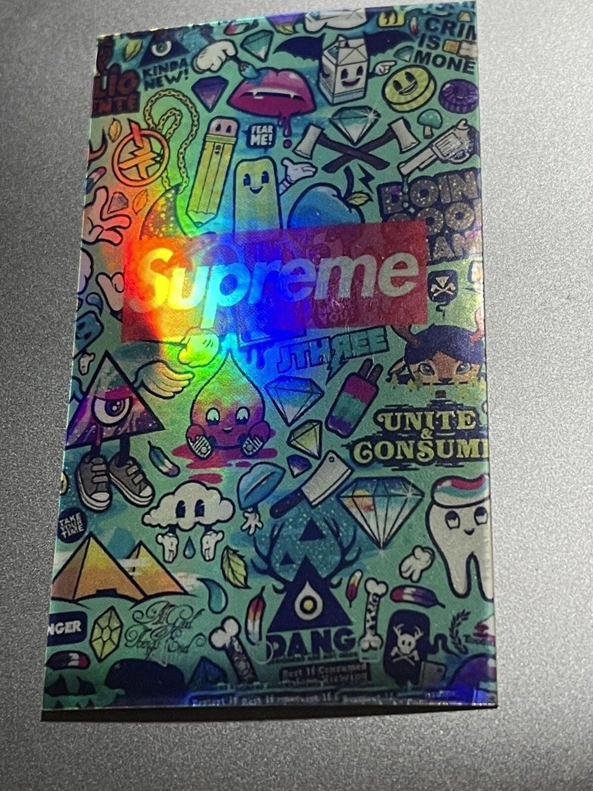 Supreme Vinyl Sticker Holographic Graffiti Punk Rock Skater waterproof 1.7x3” 2