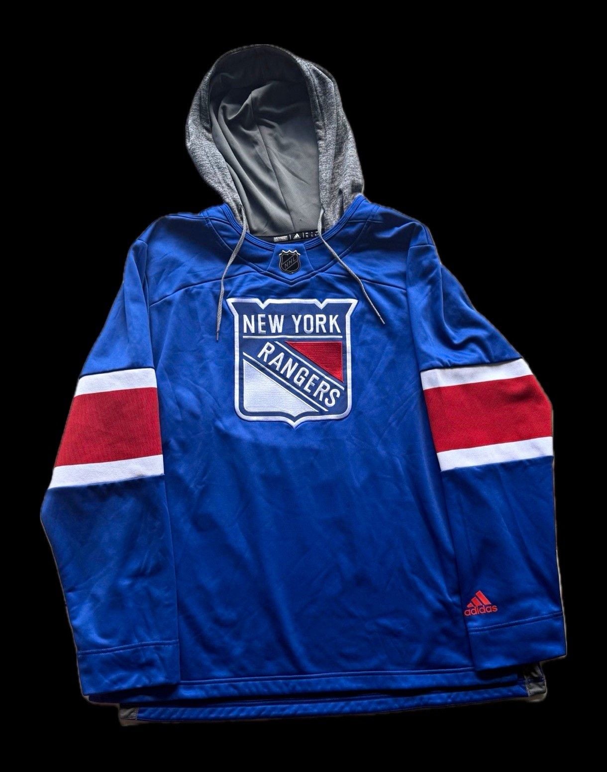 Adidas New York Rangers NHL Hockey Hoodie Pullover Blue XL Officially Licensed 2