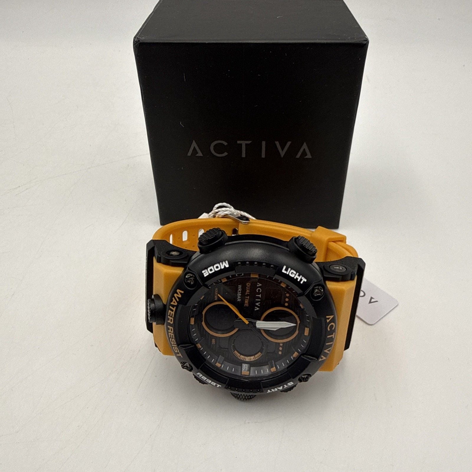 Activa Men’s Digital Watch 52mm Black & Orange TPU Band ACW8038-006 7