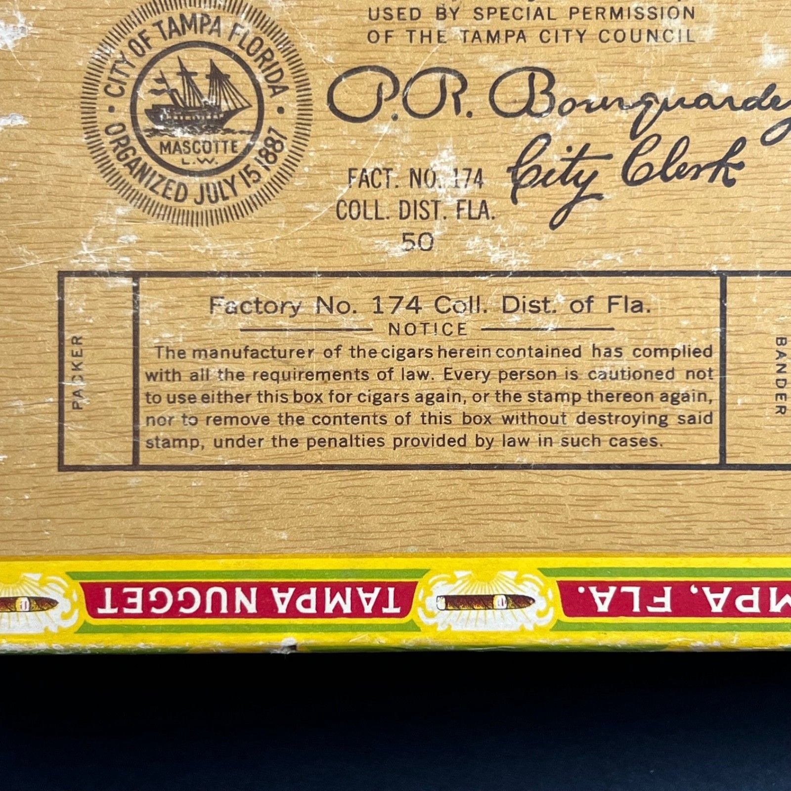 VTG 1950s Tampa Nugget Sublimes Mild Cigar Box 2 for 15 cents Empty 8