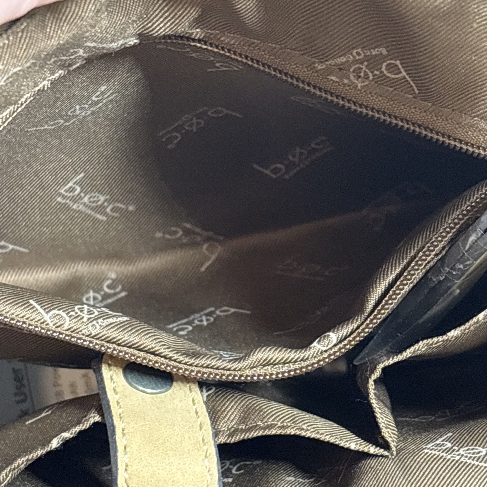 Born Concept BOC Crossbody Charging Shoulder Bag Vegan Suede Fawn NWT 13