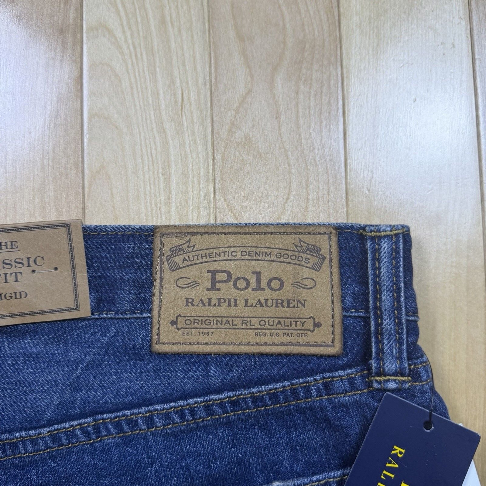 Polo Ralph Lauren Denim Jorts Men’s 33 Baggy Raw Hem Classic Fit NWT Y2K 8