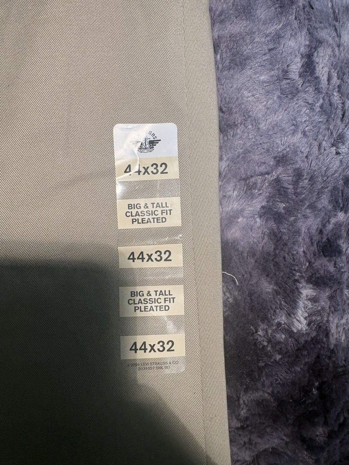 NWT Dockers Big & Tall Classic Fit Pleated Pants Mens Size 44x32 Tan Khaki Chino 7