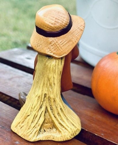 Vintage Halloween Kitschy Hand Painted Ceramic Figurines Spooky Season Set Of 4 7
