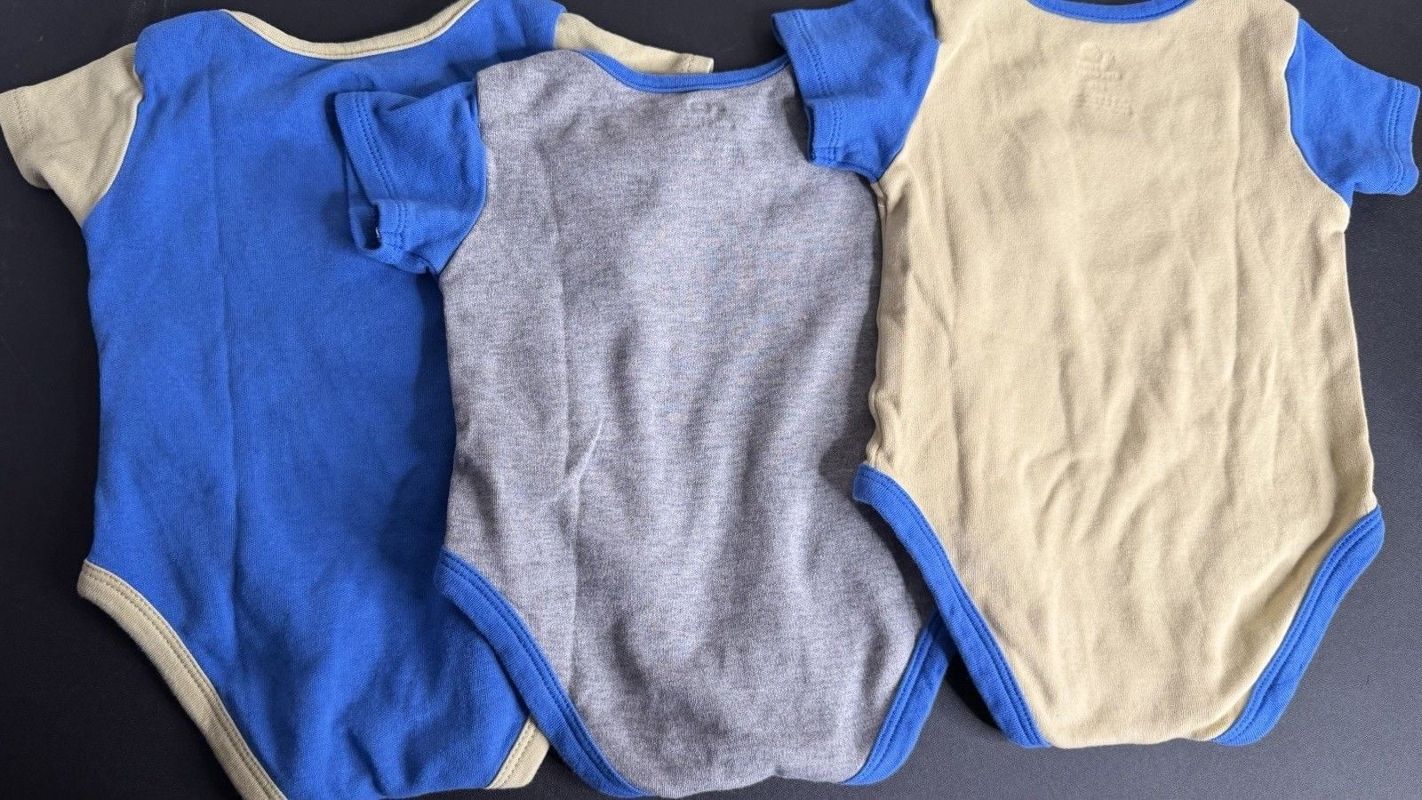 Team Athletics UCLA Bruins 3-Pack Baby Bodysuits 3-6M Blue Gray 6