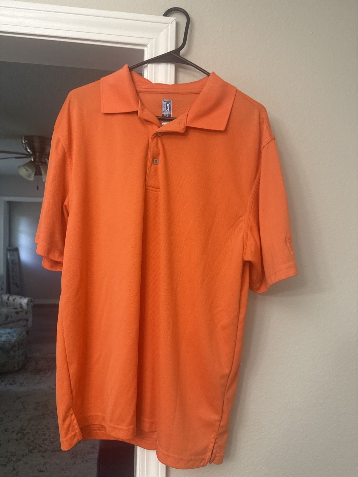 Pro Tour Men's Orange Polo Shirt Size XL Golf-0138 3