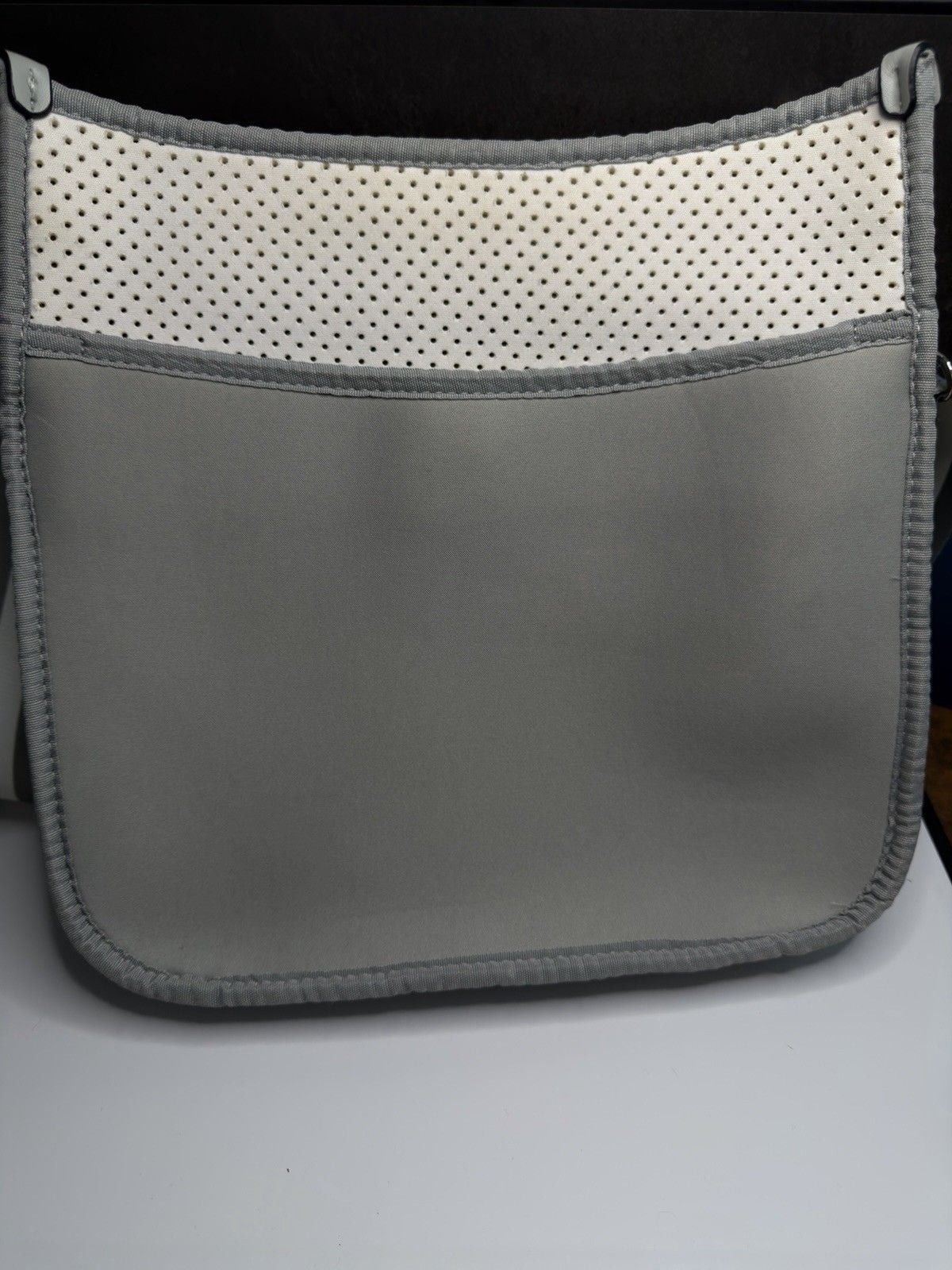 Gray & White Satchel Side Bag with Adjustable Strap 7