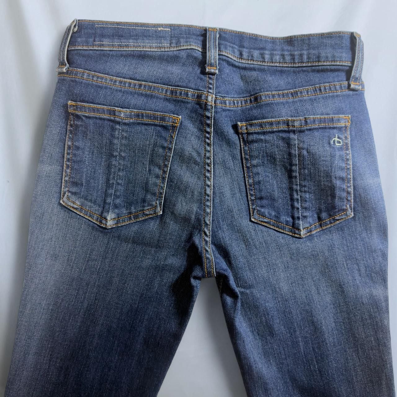 Rag & Bone ankle skinny jeans in size 24. Navy blue denim with high rise and tapered fit. #ankle #highrise 5