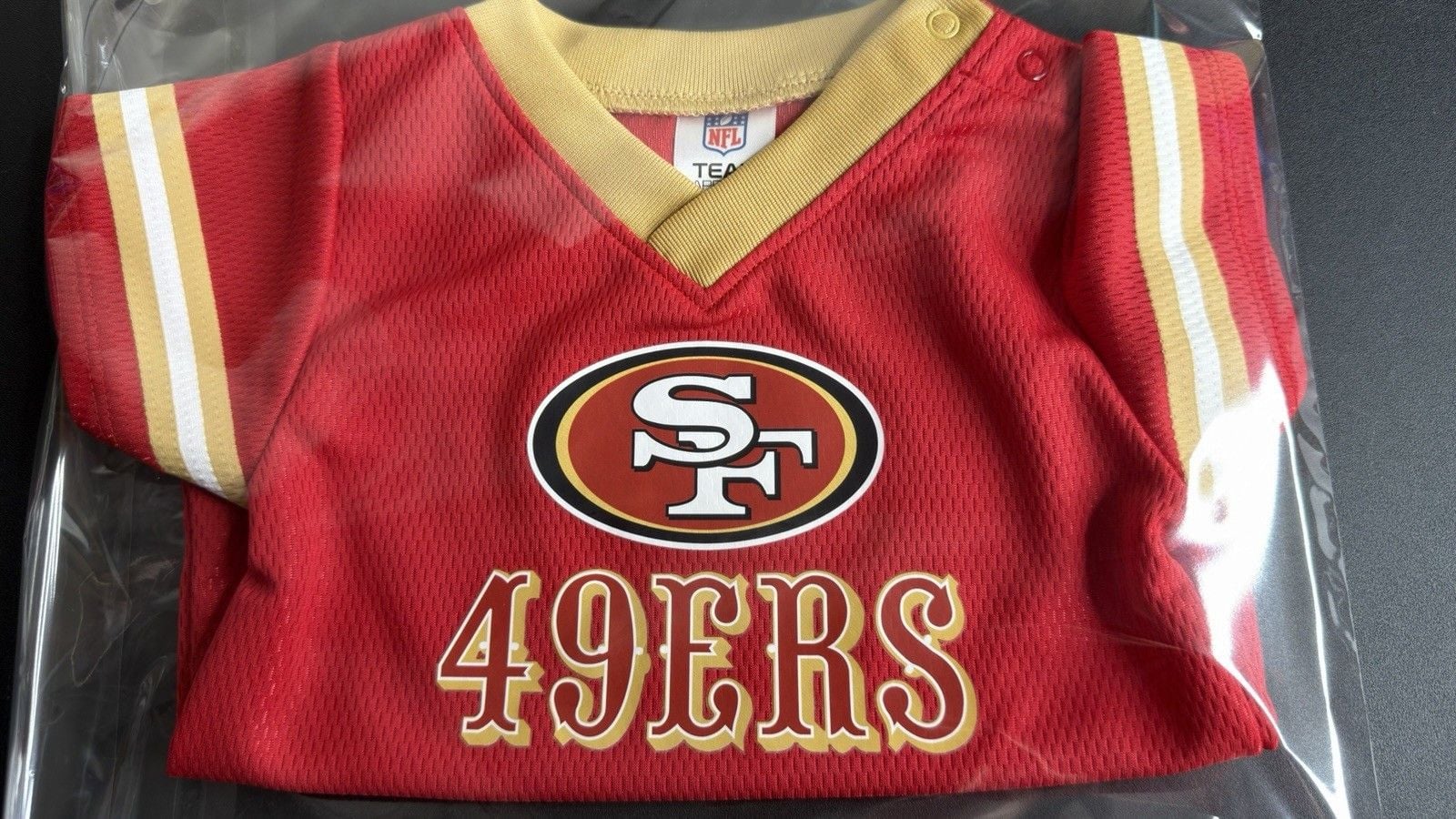 Gerber San Francisco 49ers NFL Baby Bodysuit 3-6 Months Red Gold White 7