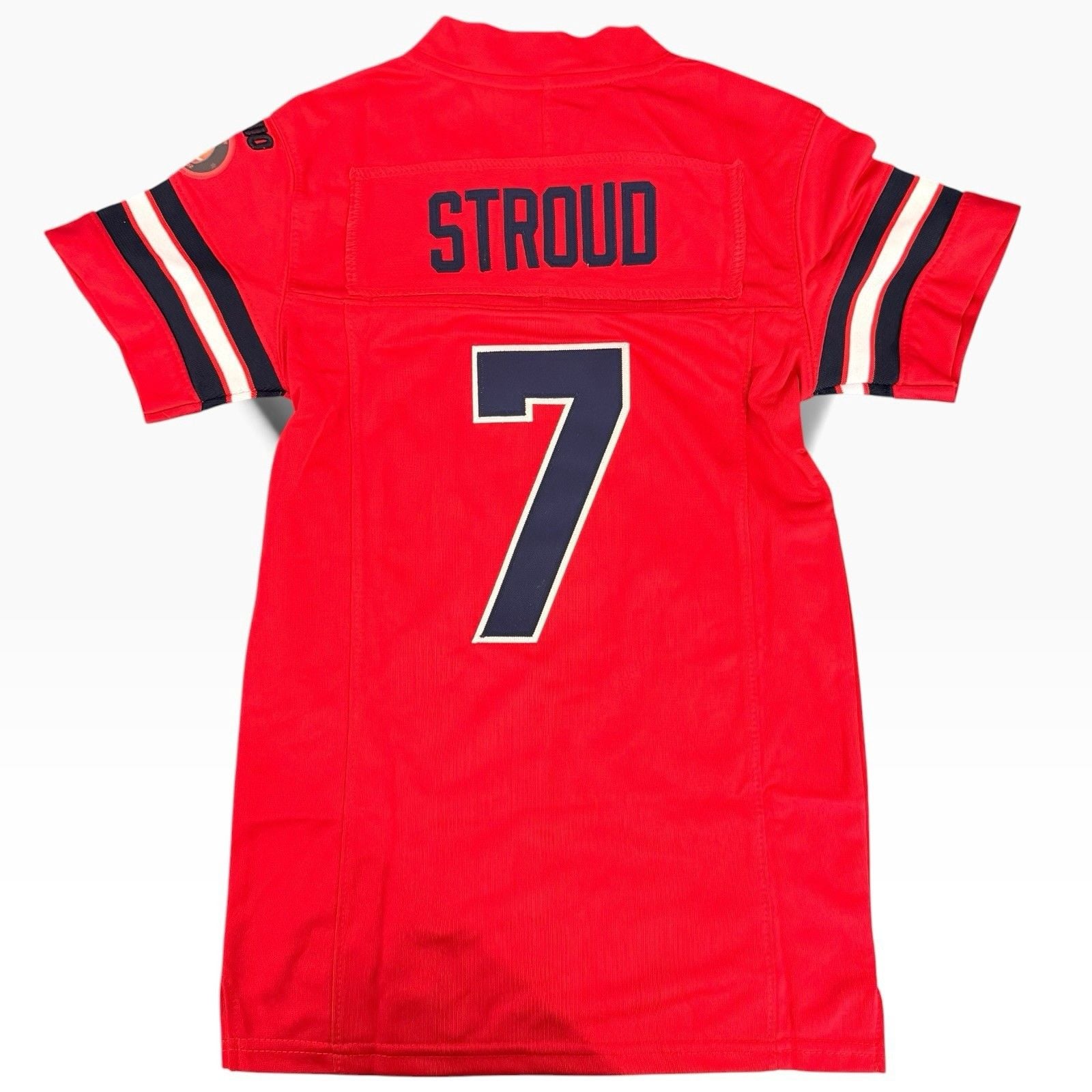 OKIIO Youth Football Stitched T-Shirt Red Size Small Stroud 5