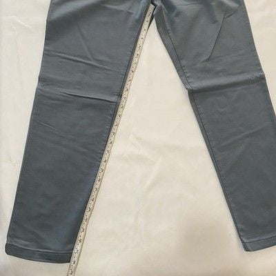 Perry Ellis Pants Mens 34x32 Light Blue Slim Fit Flat Front Trousers 7