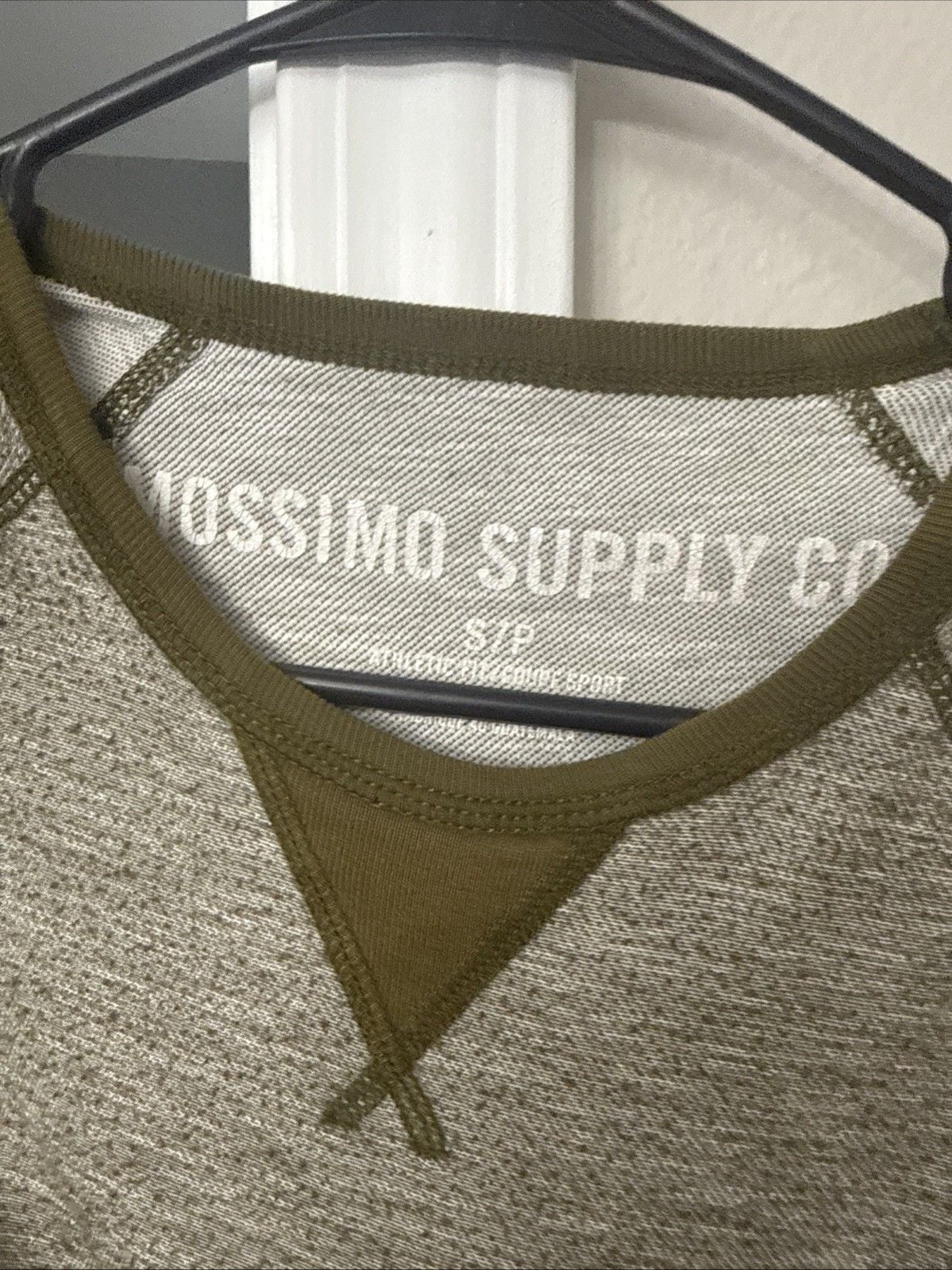 Mossimo Supply Co. Mens Crew Neck , Olive Green Athletic Fit Pullover Size S/P-0014 5