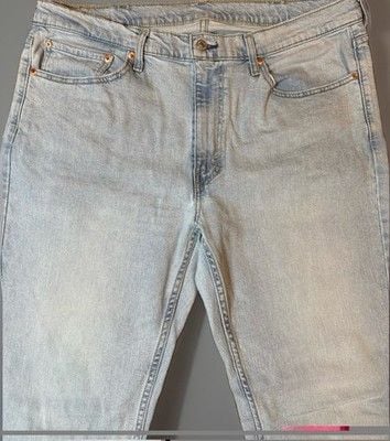 Levi’s 514 Denim Jeans 38x32 High Stretch Light Wash Classic Slim Straight Fit 4