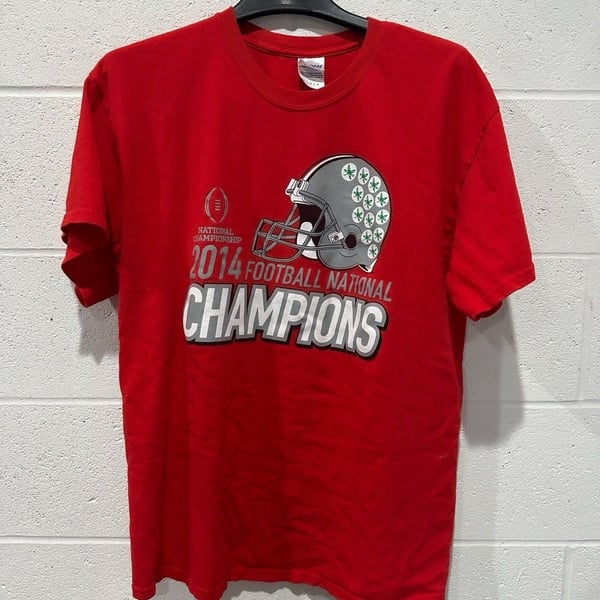 Ohio State 2014 National Championship Tee Size Large Scarlett