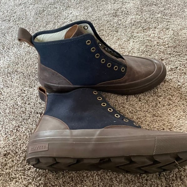 SeaVees Men's Sierra Adventure Boots Peacock Navy Size 12 Outdoor Hiking