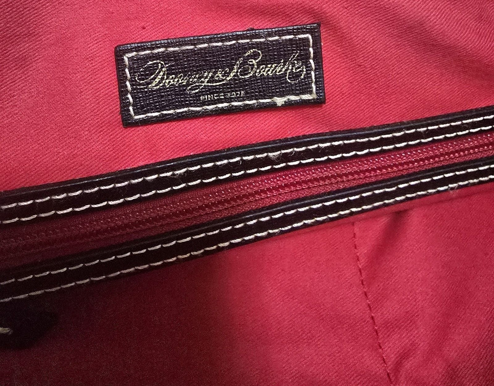 Dooney & Bourke Large Domed Leather Satchel Zip Detachable Strap Lucca Bag Purse 7