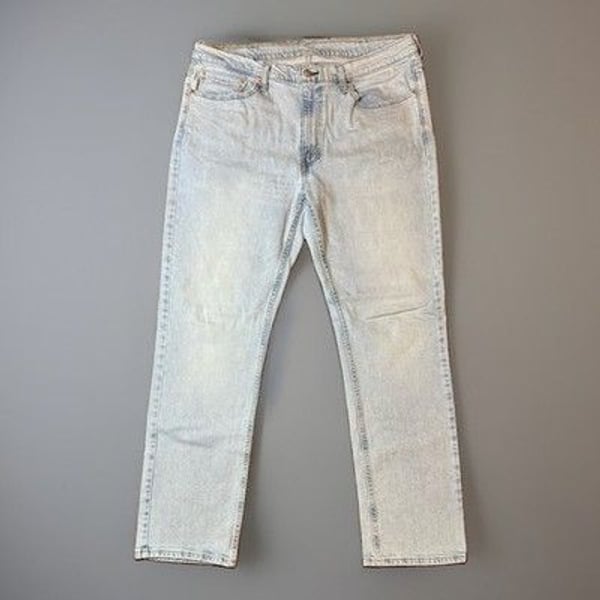 Levi’s 514 Denim Jeans 38x32 High Stretch Light Wash Classic Slim Straight Fit