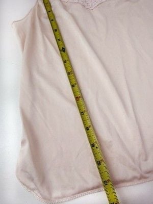 Vintage Shadowline Set Nude Tan Short 5 Size 32 Nylon Lace Lingerie USA 70s/80s 8