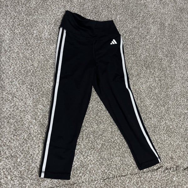 Adidas Designed to Move High-Rise 3-Stripes 3/4 Sport Leggings Womens XS