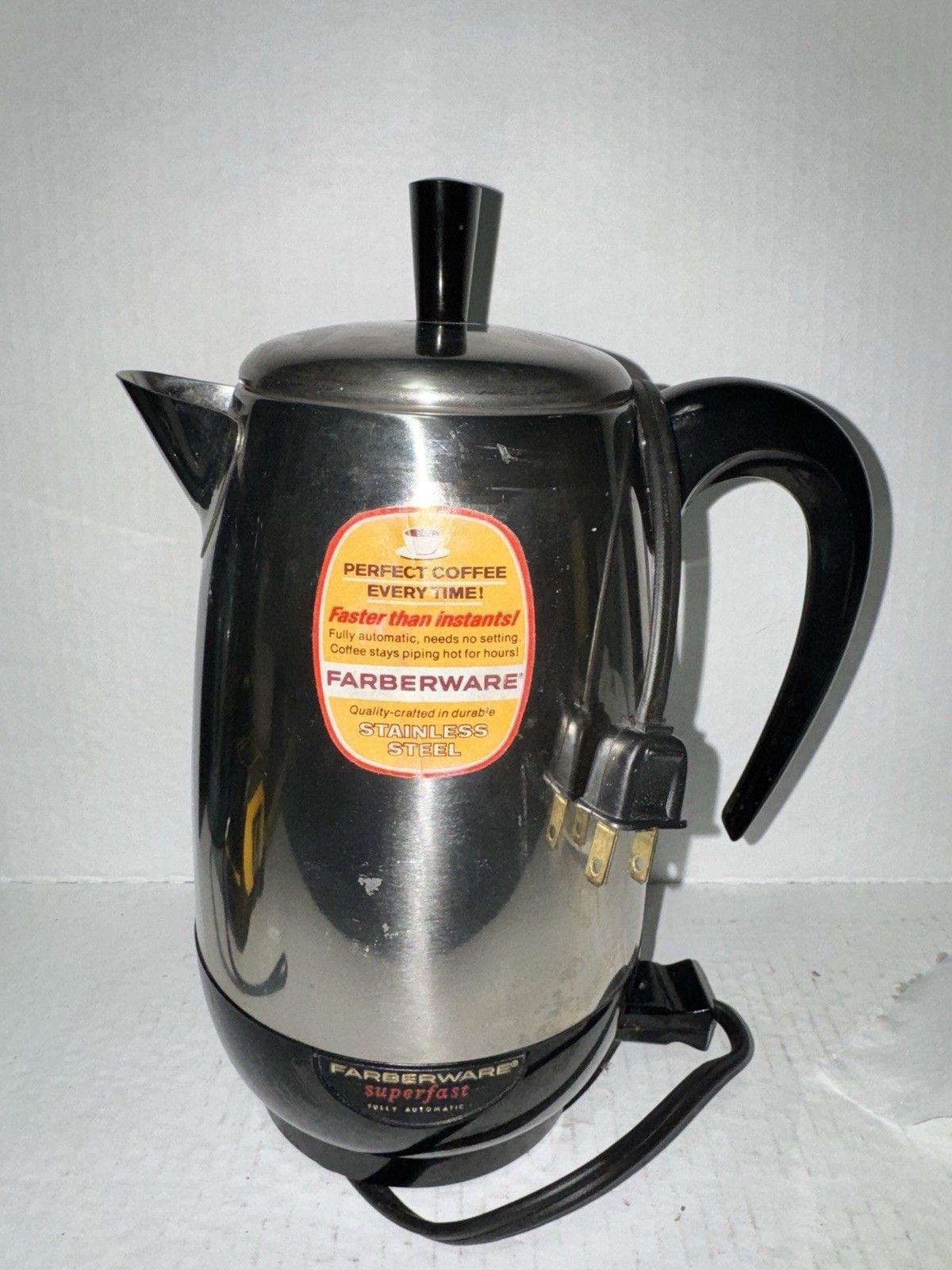 Vintage Farberware Superfast 138B 2-8 Cup Electric Coffee Percolator USA 1