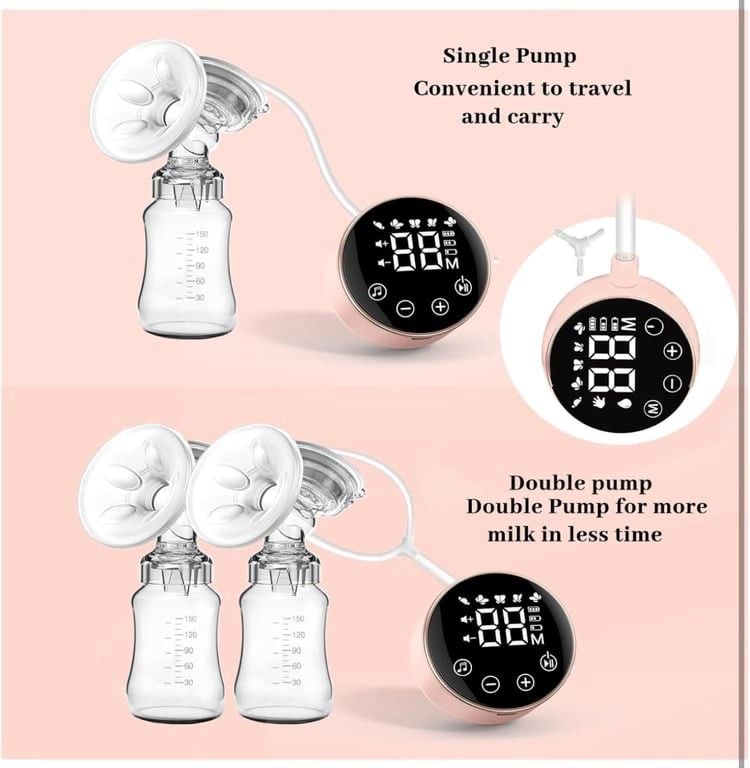 Electric Double Breast Pump with LCD Display and Accessories 4
