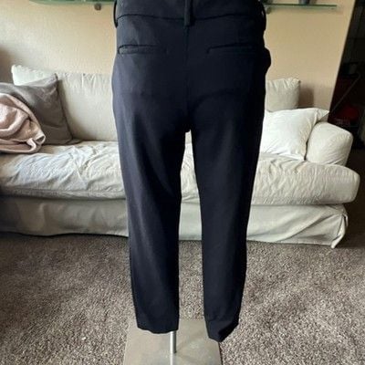 Liverpool Tapered Leg Ankle Flat Front Black Women's Pants Button Zip Closure 5