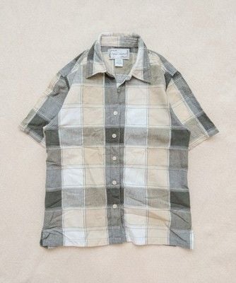 Sarah Bentley Shirt Women M Medium Plaid Button Up Short Sleeve Cotton Blend 3