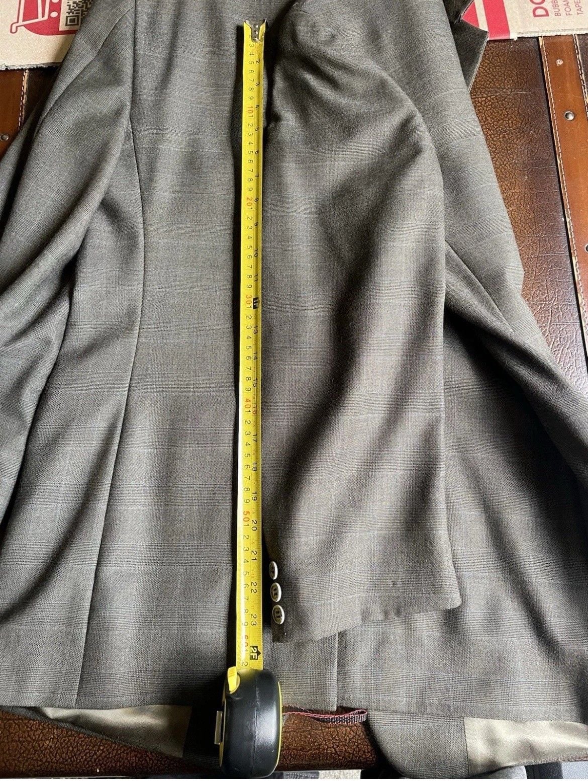 Brooks Brothers Blazer 44r Gray Glen Plaid Made in USA Vintage 90s 5