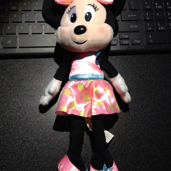 Disney Junior Star Minnie Mouse in Pink Star and Bow Bean Plush