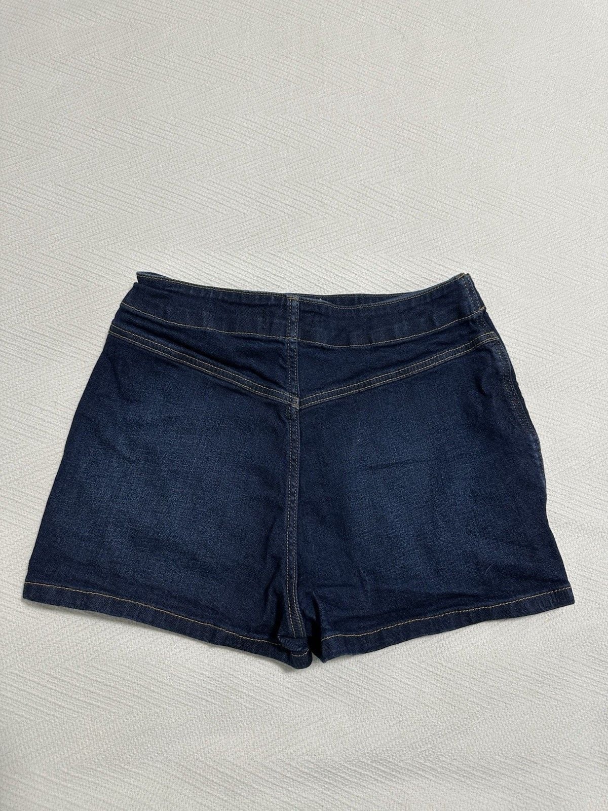 HARPER HERITAGE Women's Denim Wrap Cotton Mini Skirt SIZE M Dark Blue 10