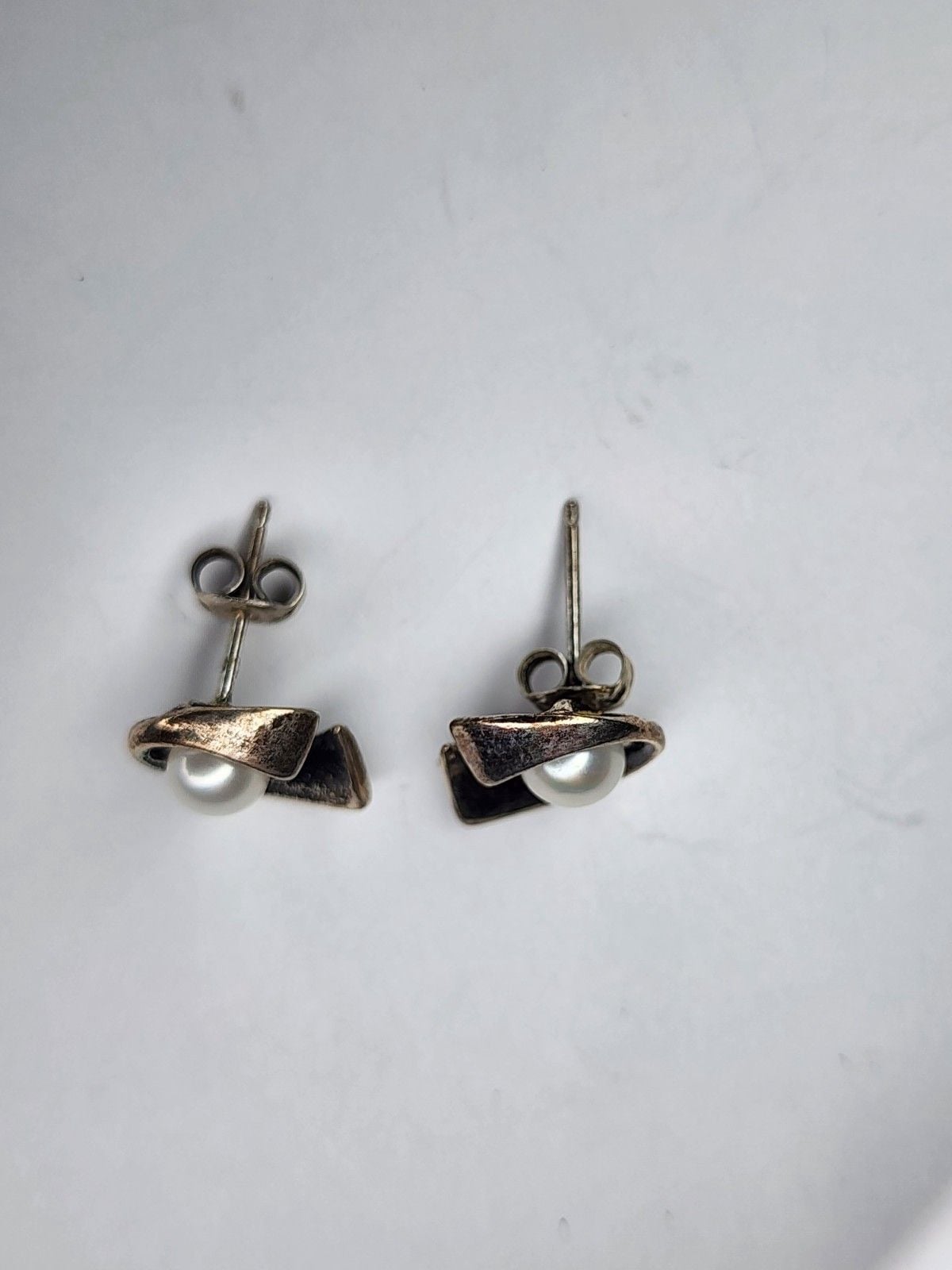 Sterling Silver Pearl Earrings 3