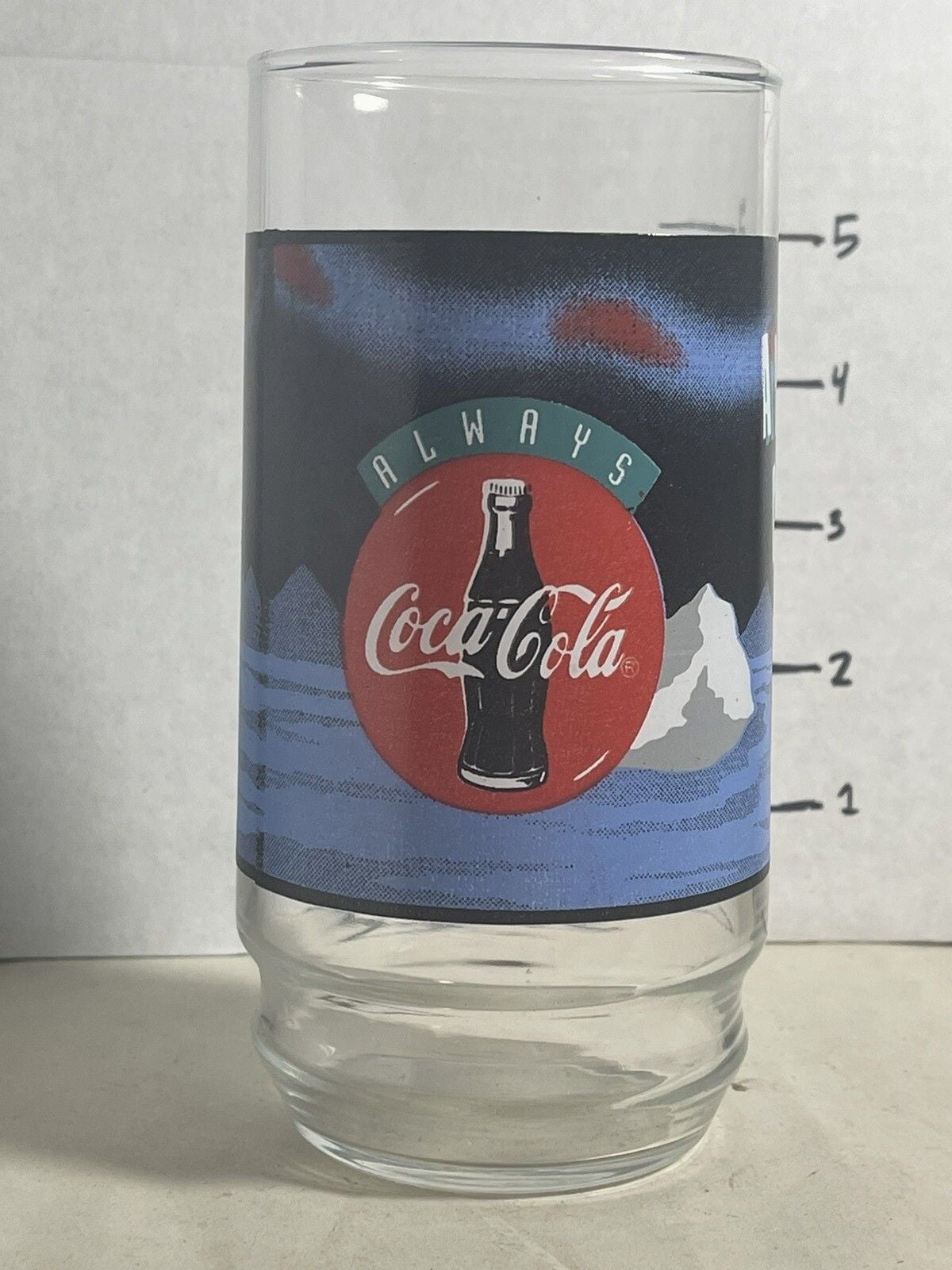 Vintage Coca Cola Polar Bear "Always Cool" 16 oz. Glass Tumbler Cup 3
