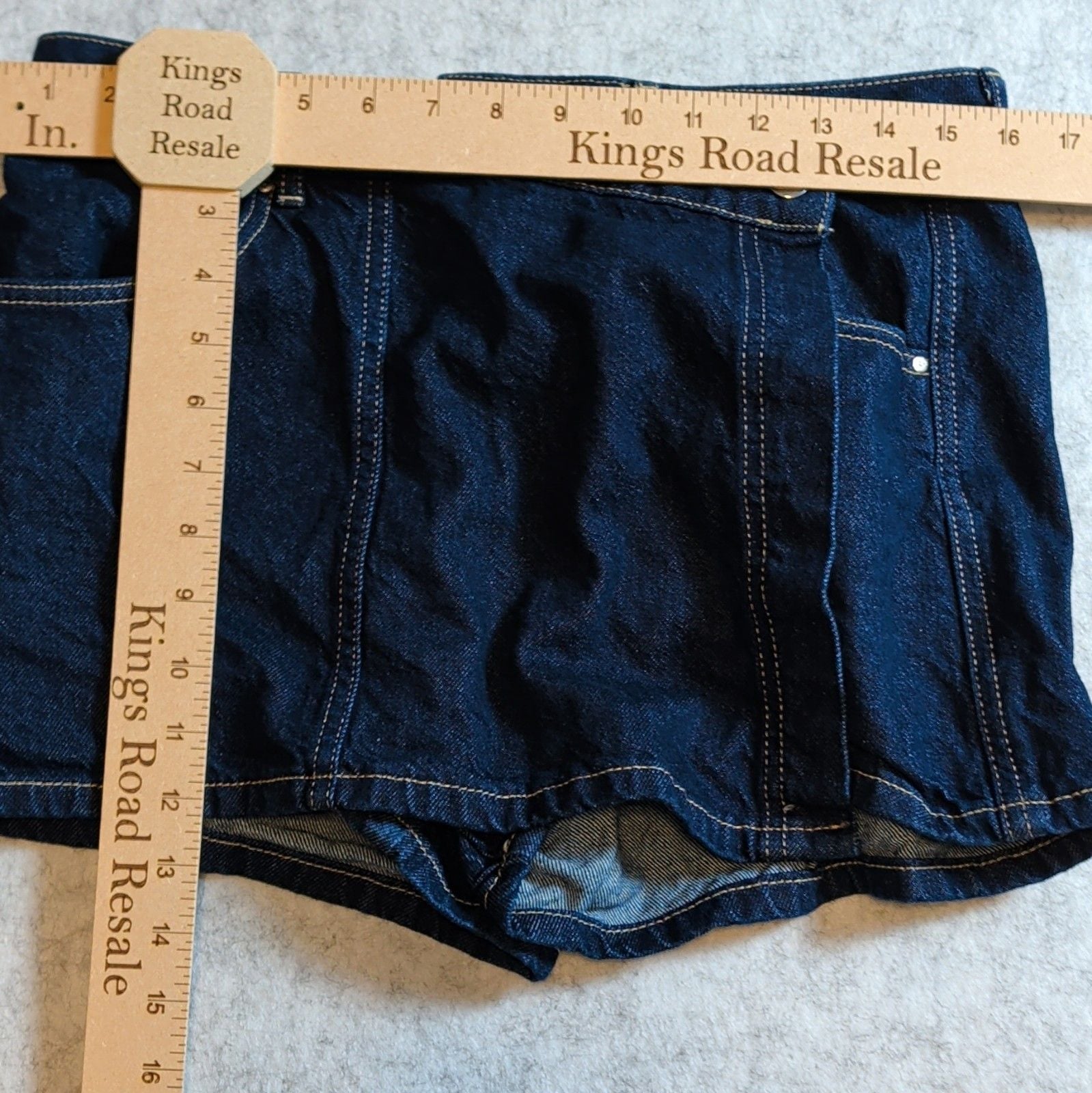 Zara Denim Two Piece Set Crop Shirt Small Wrap Skort Medium Z1975 Co Ord Blue 10