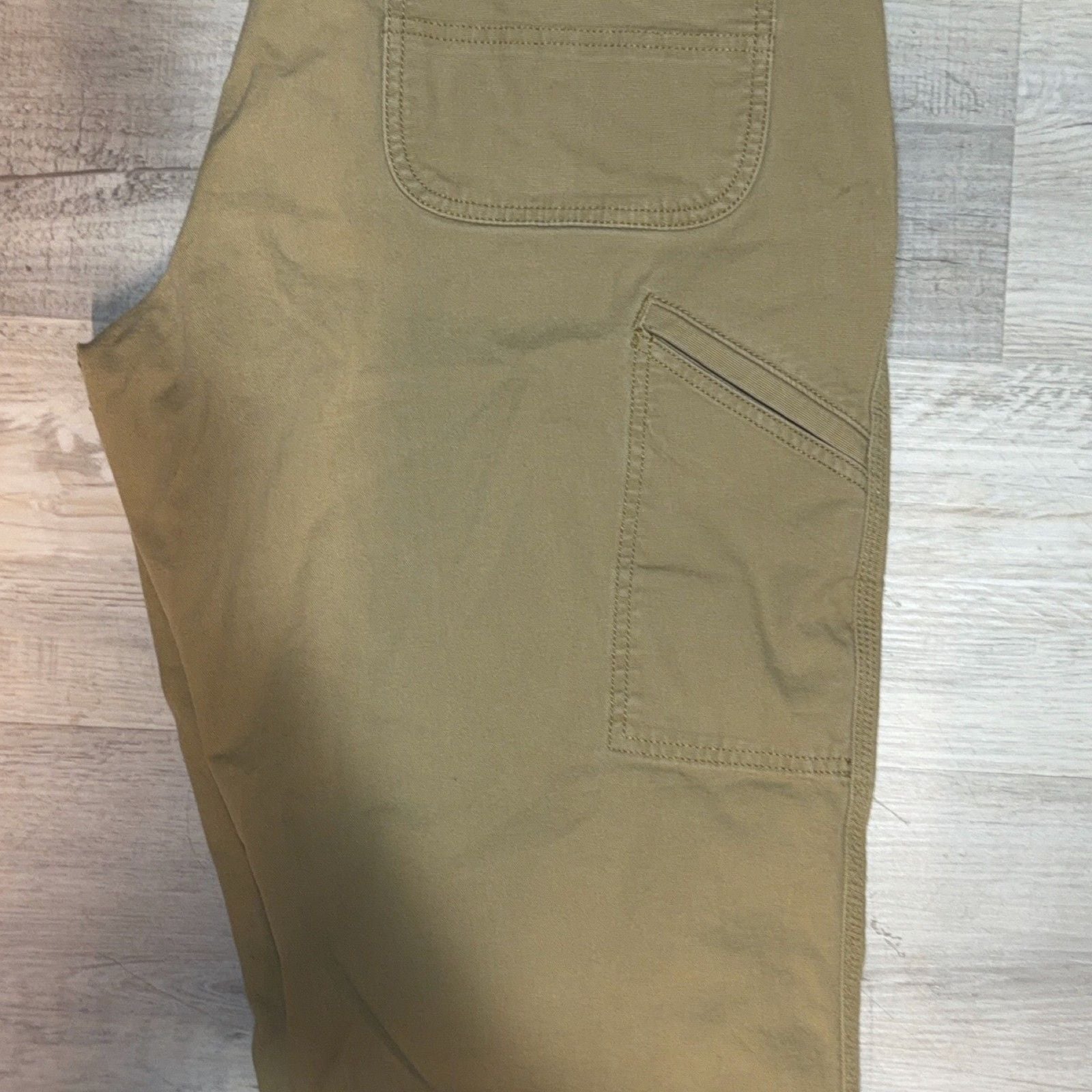 Carhartt Men's 38x30 Carpenter Pants Relaxed Fit Canvas Workwear Beige Cotton 6
