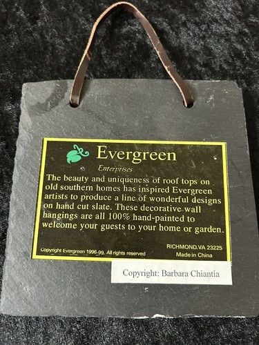 Evergreen Enterprises Christmas Stockings Hand Painted Slate 2