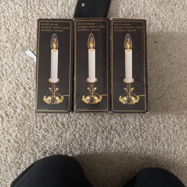 Solid Brass Candle Night Lamp Boxes