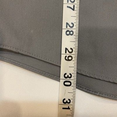 Mens Van Heusen Lux Sateen Gray Long Sleeve Dress Shirt Size 16 ½ (32/33) 7