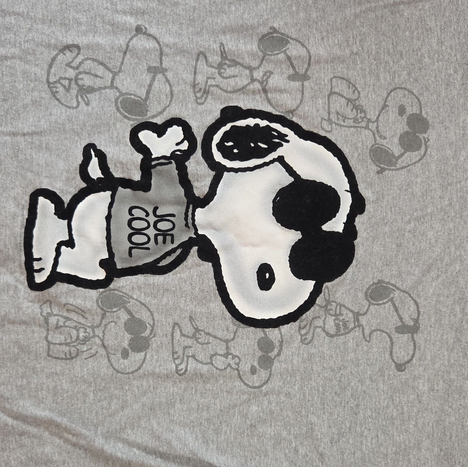 Gildan Heavy Cotton Snoopy Peanuts Graphic Tee Gray Men’s L Regular Crew 3