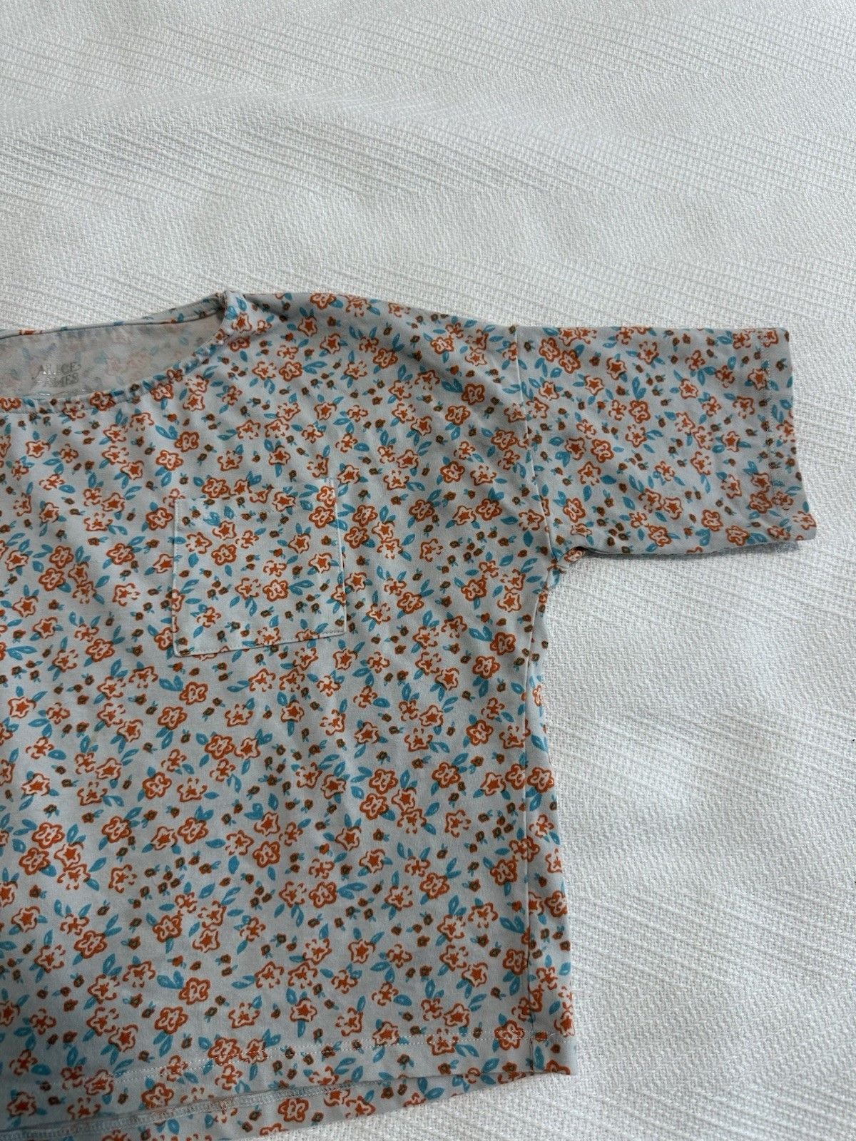 Alice + Ames Girls Size 8 Flower Print Shirt Babydoll Peplum Top 4