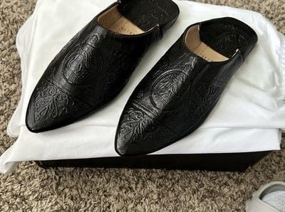 Moroccan Babouche Slippers (Also Called Balgha) Size 8 2