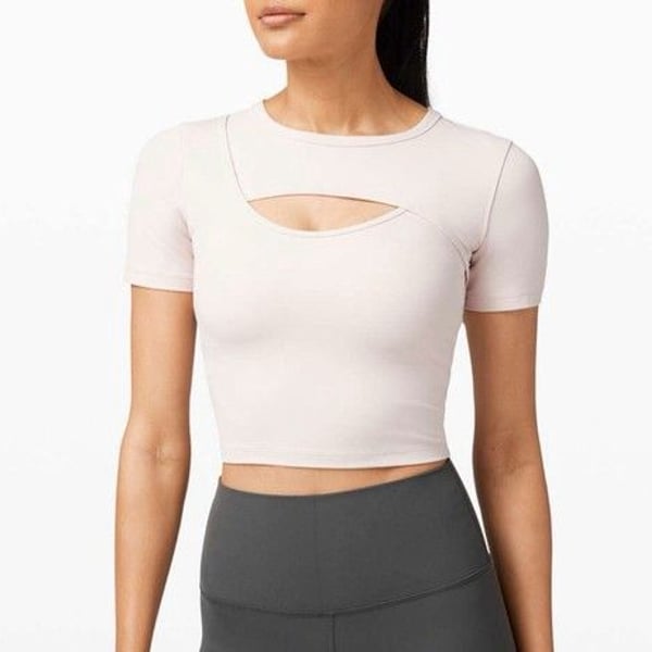 Lululemon Sports Tee Get Centred Short Sleeve *Nulu Color Misty Pink Size 6
