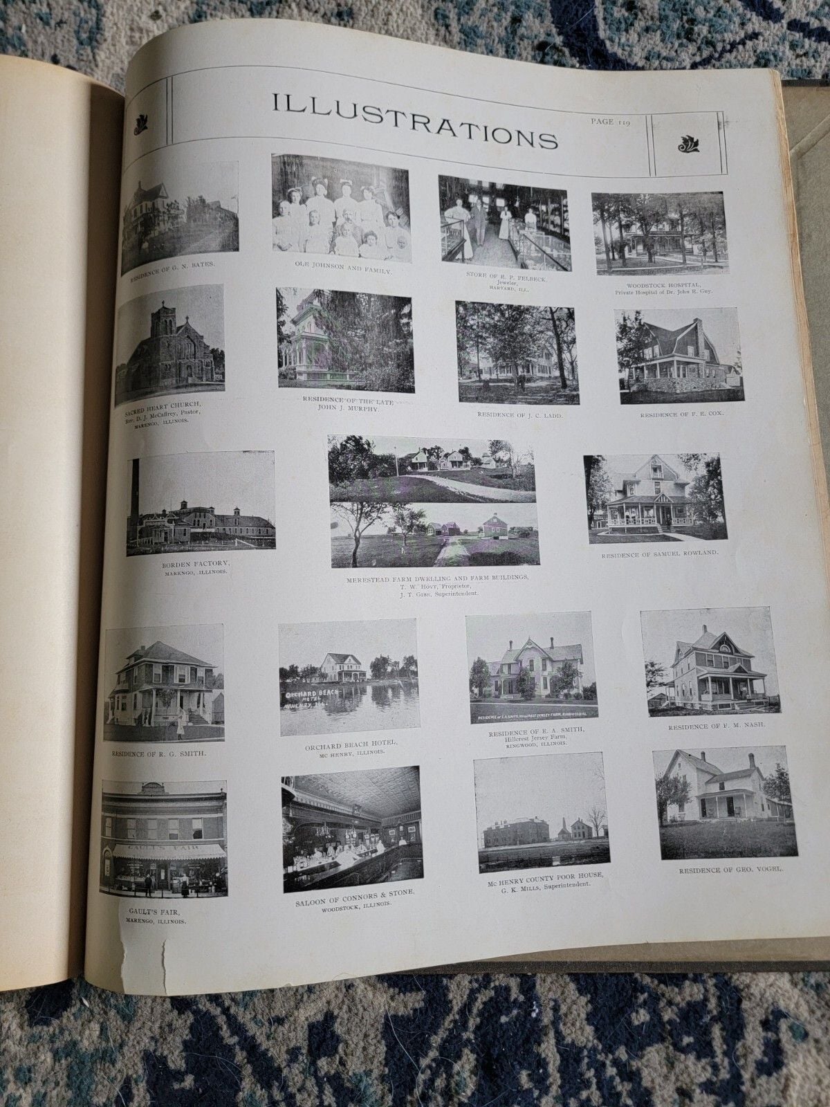 Antique Standard Atlas Plats Of Mchenry County Illinois 1905 Geo. A. Ogle Co. 7