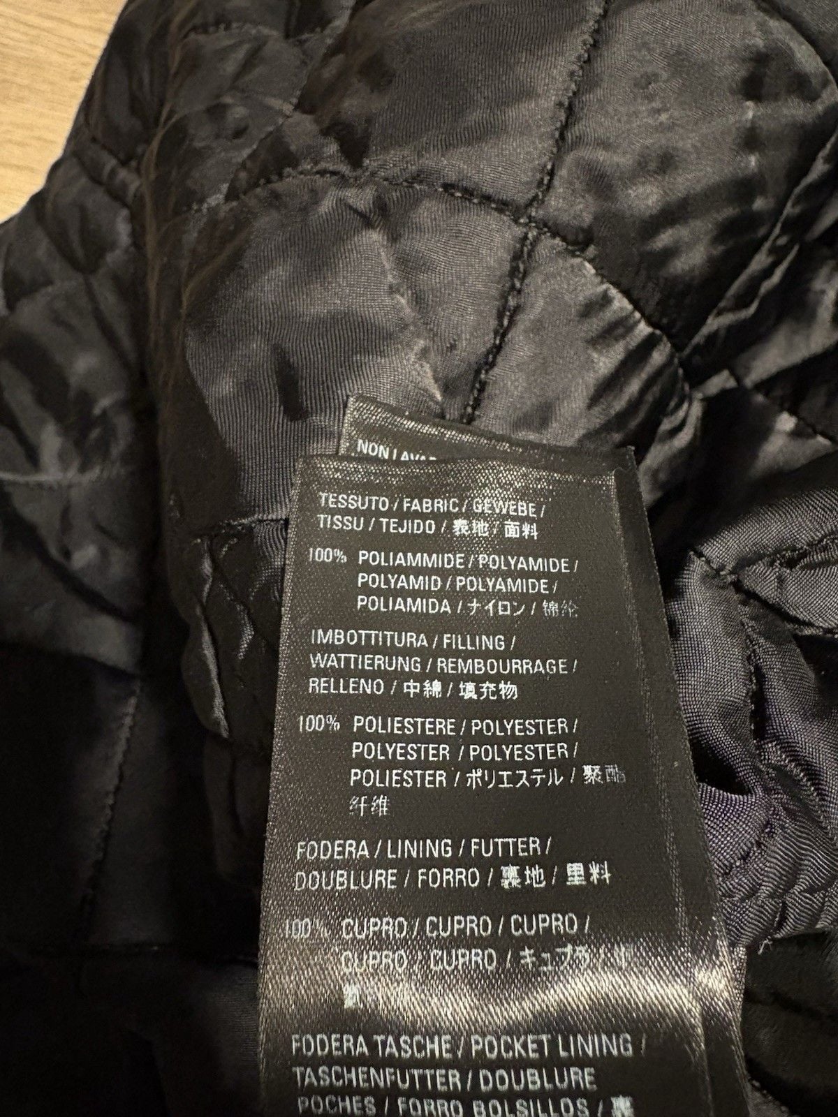 Balenciaga Wardrobe Unisex Quilted Jacket Size 50 Black Italy Allover Logo Snap 5