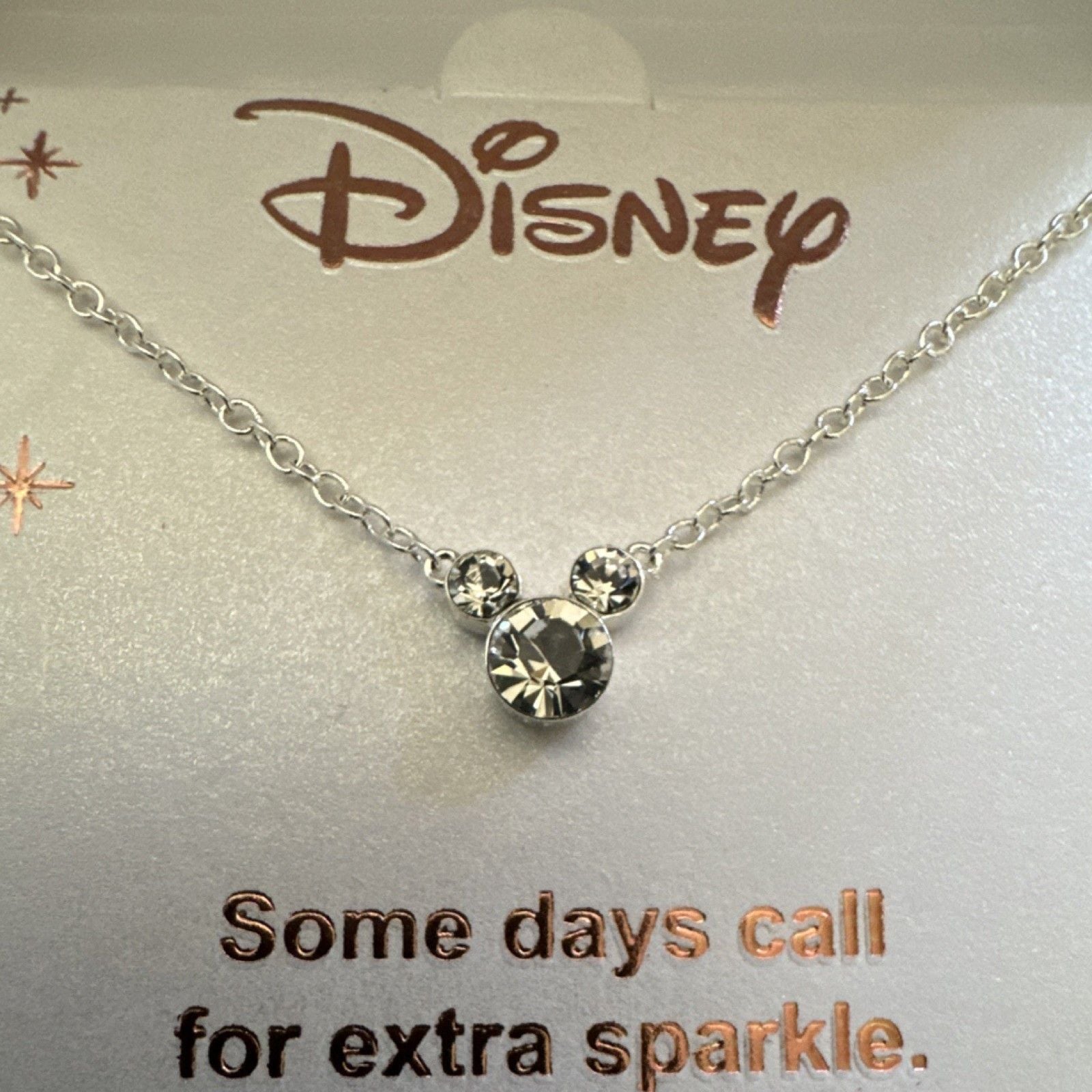 Disney Mickey Mouse Crystal Contemporary Sparkle Necklace in Original Box 3