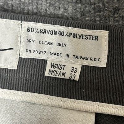 Umen Studio Suit Mens Large 33x33 Gray Viscose Polyester Classic 2 Piece 19