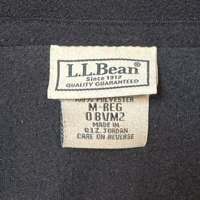 LL Bean 1/4 Zip Fleece Sweater Mens Size Medium Black Long Sleeve Mock Neck 7