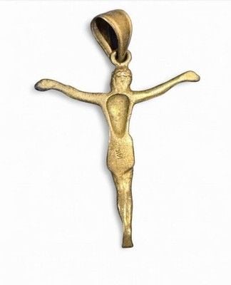 Vintage Solid 14K Gold Christ The Redeemer Style Jesus Pendant 9.5 Grams Estate 5