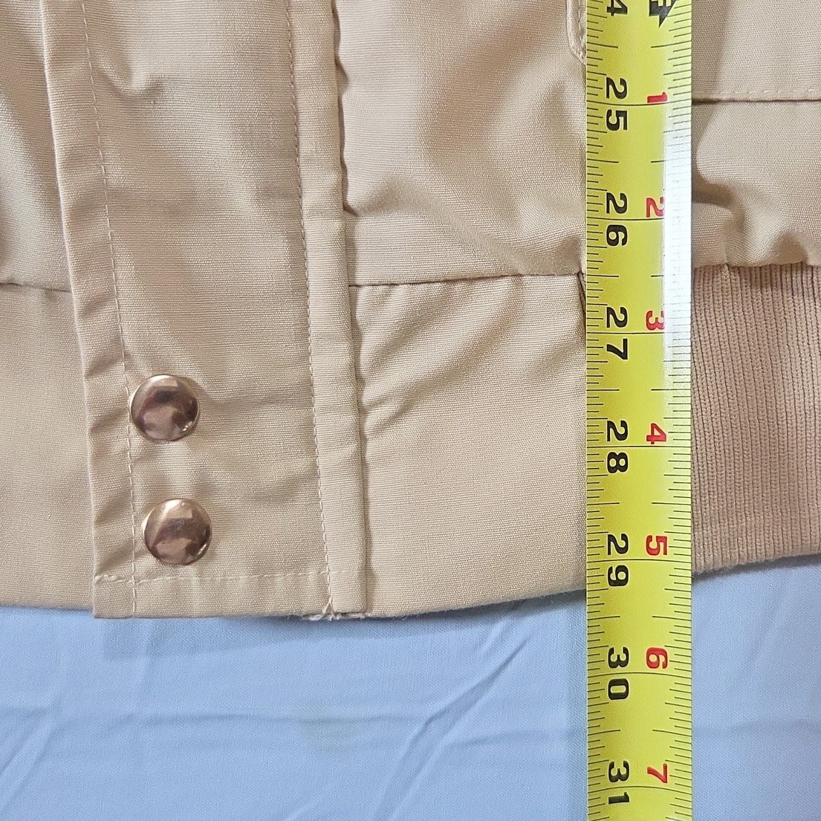 King Louie Beige Lined Bomber Jacket Nutrena Feeds Cow Embroidered Logo Size L 12