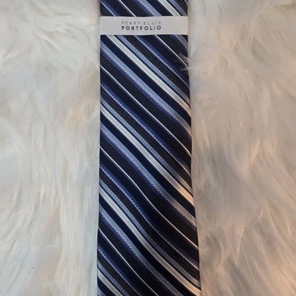 Perry Ellis Portfolio Men Tie Classic Geometric Formal Suit Necktie NWT 0091